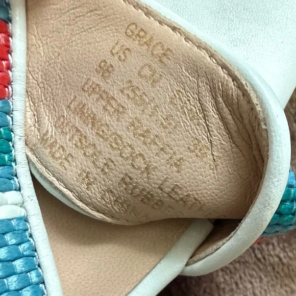 Kate Spade New York Grace Striped Raffia Platform Sandals 9B - Picture 7 of 9